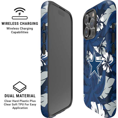 NFL Dallas Cowboys Tropical Print iPhone 16 Pro Magsafe Impact Case